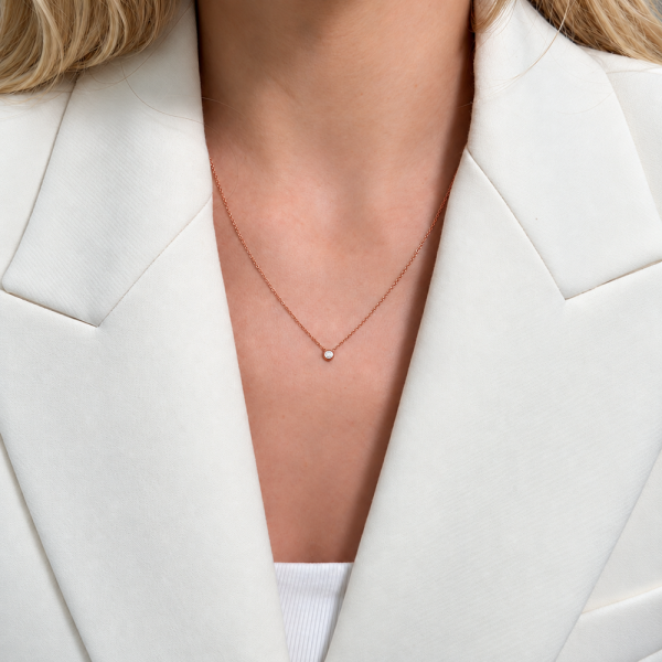 Koljė su briliantu "Minella" 0,04 ct