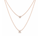 Koljė su raide "K" 0,06 ct