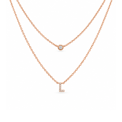 Koljė su raide "L" 0,05 ct