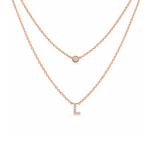Koljė su raide "L" 0,05 ct