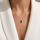 Koljė su smaragdu "Emerald Halo"