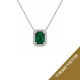 Koljė su smaragdu "Emerald Halo"