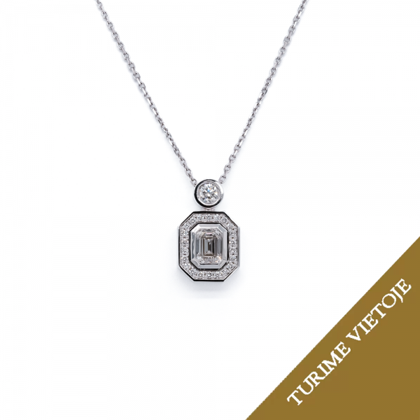 Pakabukas su emerald cut deimantu "Denver"