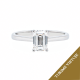 Žiedas su 1,02 ct Emerald Cut deimantu