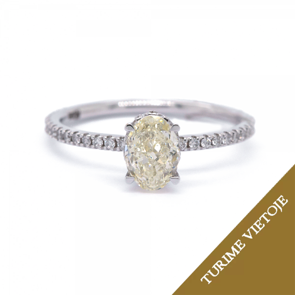 Žiedas su 1,18 ct deimantais