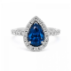  Žiedas su safyru ir briliantais "Florentina" 1,86 ct
