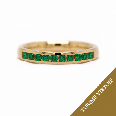 Žiedas su smaragdais "Aurora" 0,35 ct 