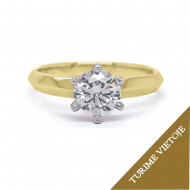 Žiedas su briliantu "Teffi" 1,01 ct