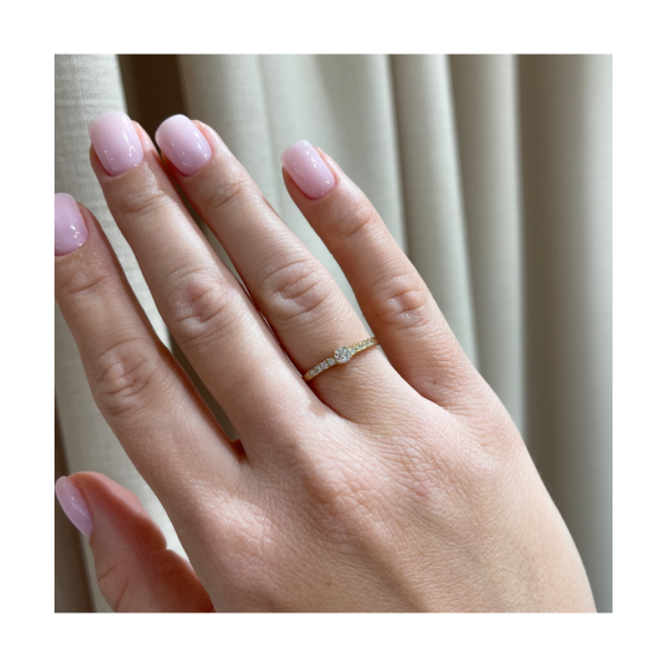 Sužadėtuvių žiedas "Arnika" 0,32 ct
