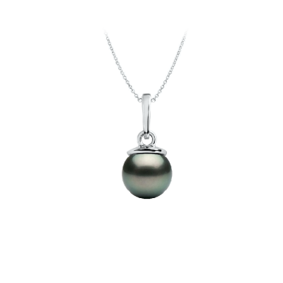 Auksinis pakabukas su perlu,  9,4 mm Taičio perlas