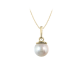 Auksinis pakabukas su perlu,  8 mm jūrinis perlas