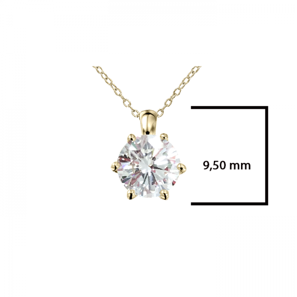Pakabukas su briliantu "Rosa" 1,00 ct