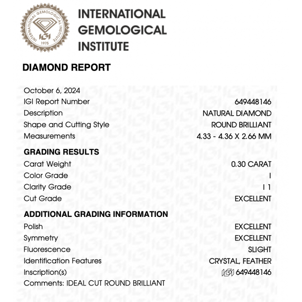 0,60 ct auskarai su deimantais "Kloe"