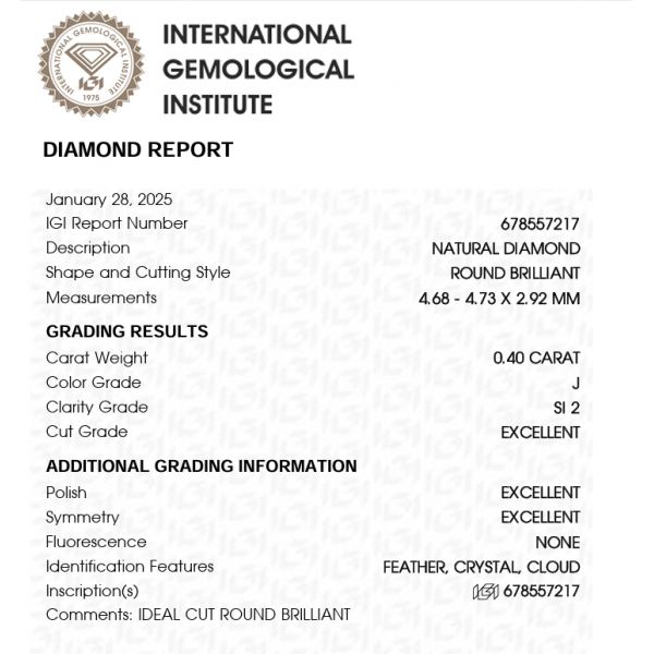 0,80 ct auskarai su briliantais "Angel"