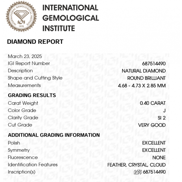 0,80 ct auskarai su briliantais "Angel"