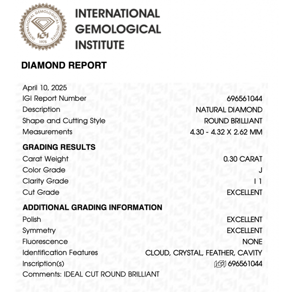 0,60 ct auskarai su deimantais "Kloe"
