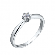 Žiedas su briliantu "Greta" 0,09 ct