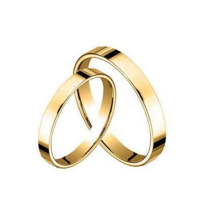 3 mm tradicinių žiedų pora