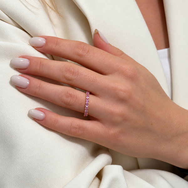 Žiedas su safyrais "Lilac" 0,92 ct